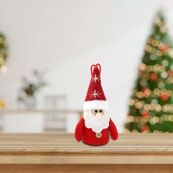 Подвесное рождественское украшение с подсветкой, украшение для вечеринки на открытом воздухе, мягкая кукла, плюш Santa Claus