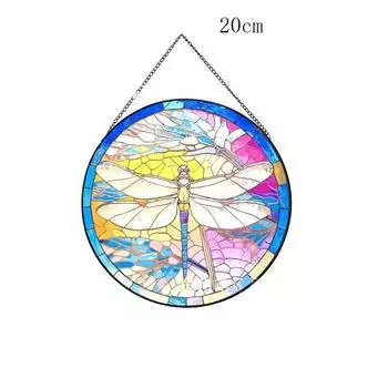 Подвесное украшение 1шт окрашенное стекло стрекоза подвеска для дома, отеля, магазина, балкона, украшения, эстетический декор комнаты, мечта 20cm