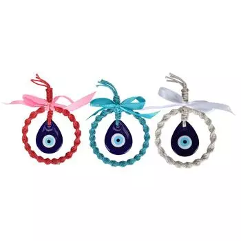 Подвесное украшение для автомобиля с голубыми глазами, стильный инновационный подвесной кулон ручной работы с голубыми глазами для автомобиля Rearvie White