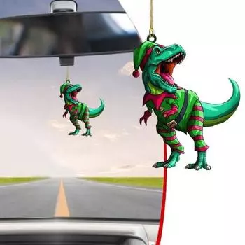 Подвесное украшение для автомобиля в виде динозавра, Рождественская праздничная елка, модное украшение в различных стилях для макета домашней сцены B