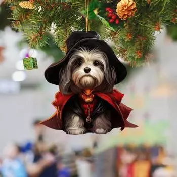 Подвесное украшение в форме собаки, автомобильная подвеска со шнурком, легко подвешивается, реалистичная форма, подвесное украшение для дома и улицы на Хэллоуин A