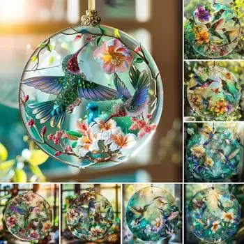 Подвесное украшение в виде колибри на День матери, устойчивое к погодным условиям, для внутреннего и наружного использования, для подвески на стену или окно в саду G