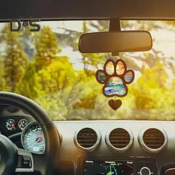 Подвесное украшение в виде ловца солнца для домашних животных, подвесное украшение в виде лапы собаки и кошки, подвесное украшение на зеркало заднего вида автомобиля в виде украшения для утраты любимого питомца, настенная подвеска на окно, подарки в честь