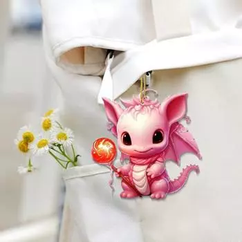 Подвесное украшение в виде мультяшного дракона Yousheng с шнурком, легкое вешание на зеркало заднего вида автомобиля, украшение на рождественскую елку 1