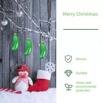 Подвесное украшение в виде огурца с шнурком, легко подвешиваемое рождественское украшение в виде соленья на елку 1pc