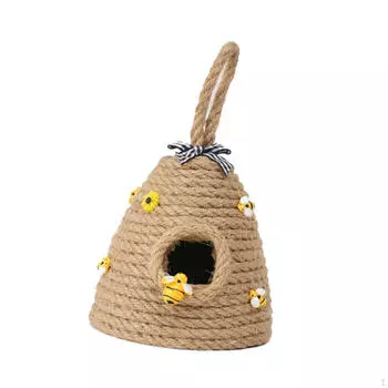 Подвесное украшение в виде улья, декор в виде улья, с медом и цветами, плетеные украшения, для дома