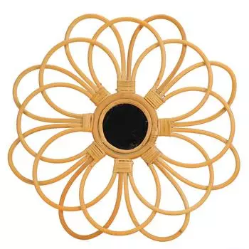 Подвесное зеркало из натурального ротанга, изысканные старинные настенные зеркала в деревенском стиле для прихожей, ванной комнаты, гостиной