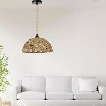 Подвесной абажур в стиле бохо, сменный абажур из веревки, потолочный фонарь, чехол для домашнего кафе