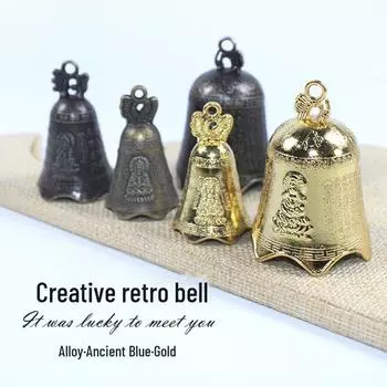 Подвесной автомобильный колокольчик из бронзового сплава в стиле ретро - четкий звук для удачи, ювелирный аксессуар своими руками diameter 2.3*4cm