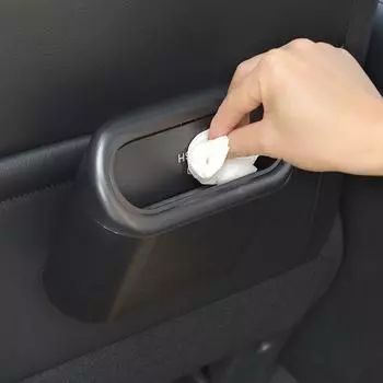 Подвесной автомобильный мини-мусорный бак, черный ящик для мусора, пылесборник, ящик для хранения, квадратный прессованный мусорный бак из АБС-пластика, аксессуары для салона автомобиля чёрный