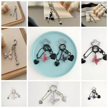 Подвесной аксессуар бабочка брелок сердце кулон сумка украшение крутой Y2k автомобиль брелок подарок blue-style2