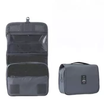 Подвесной чехол для путешествий Подвесной чехол для путешествий Маленький Мини Большой емкости Водонепроницаемый Дорожный Туалетные Принадлежности Сетчатый Стильный Чехол Для Аксессуаров (Серый)