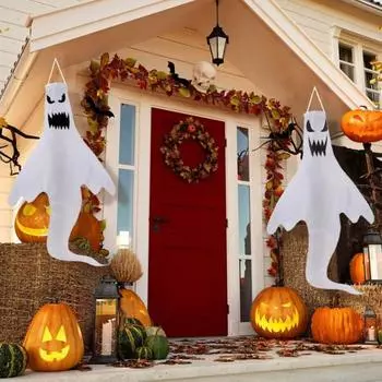 Подвесной чехол-ветерок для привидения на Хэллоуин, водонепроницаемый, с подсветкой, ручной работы A