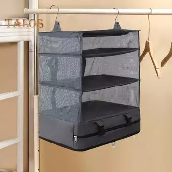 Подвесной чемодан-органайзер, большая вместимость, застежка-молния, многоцелевой складной чемодан, дорожный органайзер, сумка для хранения розы красного