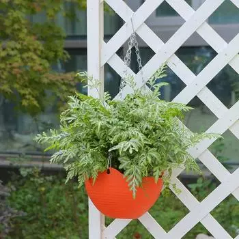 Подвесной цветочный горшок Yousheng с дренажным отверстием, цветочная корзина с металлическими подвесными цепями для домашнего сада, крыльца, балкона, декора S 1pc