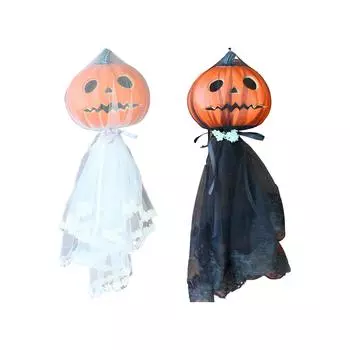 Подвесной декор на Хэллоуин, светящиеся светодиодные реквизиты для бара во дворе дома с привидениями белый