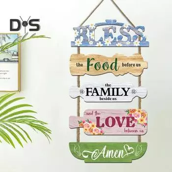 Подвесной деревянный знак со шнурком Легко повесить Табличка на входную дверь Деревенский настенный художественный знак Украшение фермерского дома
