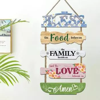 Подвесной деревянный знак со шнурком Легко повесить Табличка на входную дверь Деревенский настенный художественный знак Украшение фермерского дома C