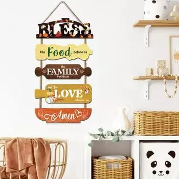 Подвесной деревянный знак со шнурком Легко повесить Табличка на входную дверь Деревенский настенный художественный знак Украшение фермерского дома C