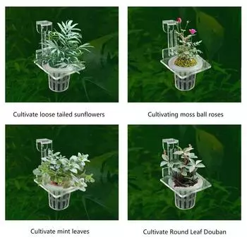 Подвесной держатель для аквариумных растений, аквапоническое выращивание растений, держатель для растений с прорезями и отверстиями для аквариумов с рыбами S