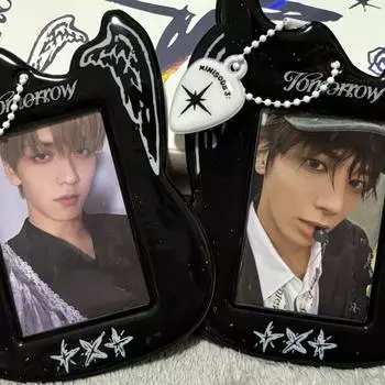 Подвесной держатель для фотокарточек в виде гитары, органайзер для фотокарточек, подвеска для карточек «Идол», канцелярские принадлежности чёрный