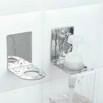 Подвесной держатель для геля для душа из нержавеющей стали, самоклеящийся крючок для шампуня, вешалка для дезинфицирующего средства без перфорации Small