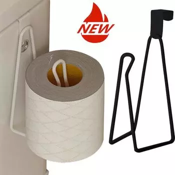 Подвесной держатель для крючка для кухни, ванной комнаты, держатель для рулона бумаги, вешалки из нержавеющей стали, держатель для рулона туалетной бумаги под ящиком чёрный