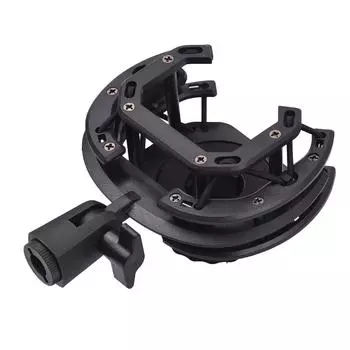 Подвесной держатель для микрофона, складной зажим для крепления конденсаторного микрофона чёрный