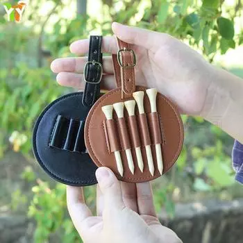 Подвесной держатель для мяча для гольфа с 5 отверстиями для мяча, чехол для хранения мяча, переносная сумка для мяча для гольфа, спорт на открытом воздухе коричневый