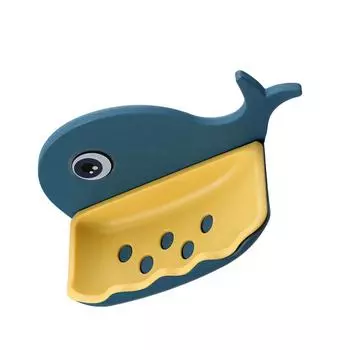 Подвесной держатель для мыла для душа, прочный, выдерживающий нагрузку, двухслойная полка для сухих инструментов, крючок для губки, органайзер для слива в форме кита, кухонный no.4