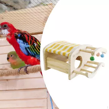 Подвесной домик для птичьего гнезда, место обитания, выдвижная нижняя решетка, убежище для маленьких животных, домик для отдыха