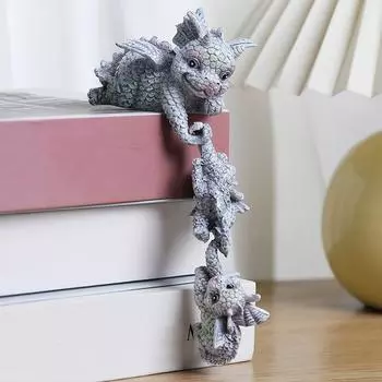 Подвесной дракон из смолы «Мать и дитя», украшение для сада и двора One Size чёрный