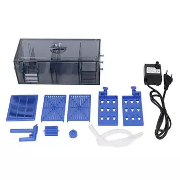 Подвесной фильтр для аквариума, многослойная фильтрация, регулируемая высота, низкий уровень шума, настенный аквариум для рыб H