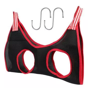 Подвесной гамак для домашних животных Аксессуары для кошек Купание Тримминг Сумка-фиксатор для защиты от царапин и укусов Фиксированная сумка для ухода за кошками Стрижка когтей S чёрный