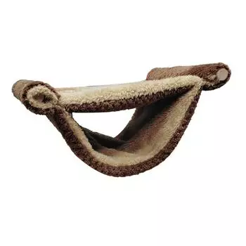 Подвесной гамак для маленьких животных, мягкая, теплая, двухслойная клетка для маленьких домашних животных, гамак для хомяка-белки S(for 2-4kg) коричневый