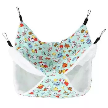 Подвесной гамак для маленьких животных, теплая плюшевая двухъярусная кровать, клетка для домашних животных, гамак для хомяка, хорька, шиншиллы Large Size