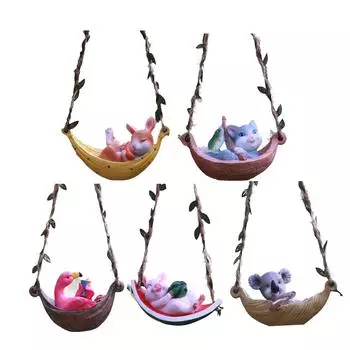 Подвесной гамак качели статуя животного вешалка для скульптуры животного для двора