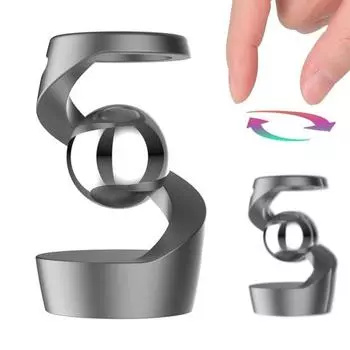 Подвесной гироскоп, игрушка для снятия стресса, вращающийся на 360 градусов, вращающийся подвесной спиннер, украшение из алюминиевого сплава, украшение для дома, офиса, рабочего стола, подарок для детей и взрослых чёрный