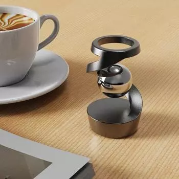 Подвесной гироскоп, игрушка для снятия стресса, вращающийся на 360 градусов, вращающийся подвесной спиннер, украшение из алюминиевого сплава, украшение для дома, офиса, рабочего стола, подарок для детей и взрослых чёрный