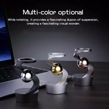 Подвесной гироскопический фиджет-игрушка для снятия стресса, вращающийся на 360 градусов, металлический подвес розового золота