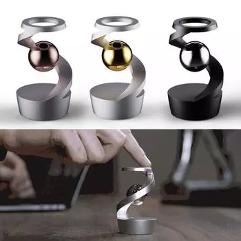 Подвесной гироскопический спиннер, игрушка для снятия стресса, вращающийся на 360 градусов, металлический подвесной спиннер, украшение для домашнего офиса, настольное украшение для детей и взрослых, подарок серебряный