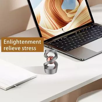 Подвесной гироскопический спиннер-игрушка для снятия стресса, вращающийся на 360 градусов, украшение для домашнего офиса серебряный