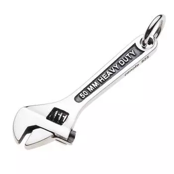 Подвесной инструмент в виде гаечного ключа из серебра 925 пробы p0667 [Cenote] [Серебряный аксессуар]