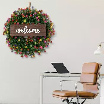 Подвесной искусственный эвкалиптовый венок, гирлянда, украшение, красочный сад, гипсофила, домашний декор