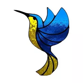 Подвесной колибри Suncatcher Романтический колибри привлекательный акриловый преломляющий солнечный свет орнамент для дома зелёный