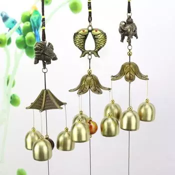 Подвесной колокольчик в стиле ретро, несколько стилей, металл, медь, креативный узор для резьбы, декоративные поделки, украшение сада и двора