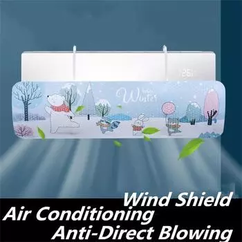 Подвесной кондиционер, ветрозащитный экран с рисунком из мультфильма, противостоящий прямому потоку воздуха, направляющий дефлектор для розетки, принадлежности для детской спальни