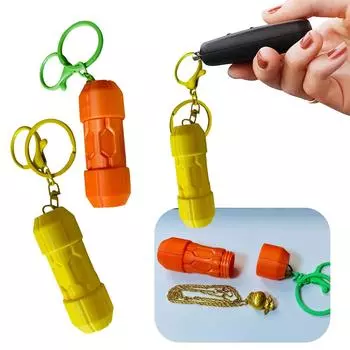 Подвесной контейнер для хранения вещей, напечатанный на 3D-принтере, портативный брелок для хранения вещей в дороге One Size оранжевый