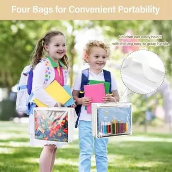 Подвесной контейнер для игрушек с вынимающимися прозрачными контейнерами, большой вместимостью, простая в установке сумка для хранения игрушек с ручками белый