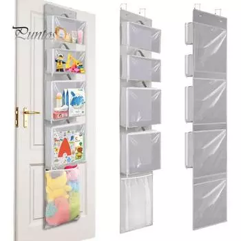 Подвесной контейнер для игрушек с вынимающимися прозрачными контейнерами, большой вместимостью, простая в установке сумка для хранения игрушек с ручками белый